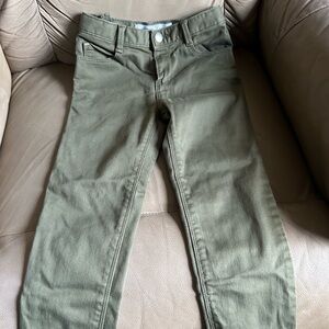 Old Navy Girls Boyfriend Green Khaki Pants Built In Warmth 5T EUC